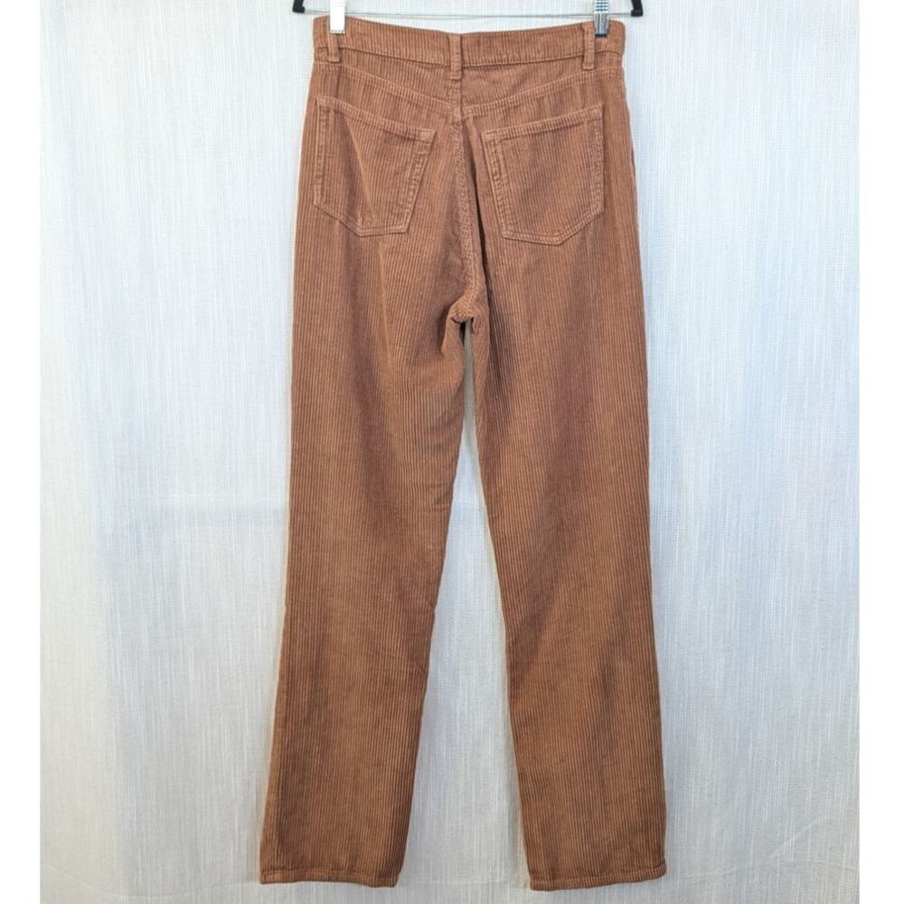 Reformation Cynthia Corduroy High-rise Straight Long Pants Mud Size 28 - Picture 3 of 11